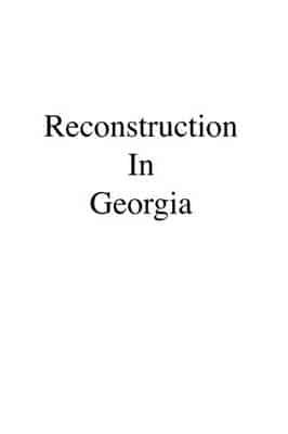 Reconstruction in Georgia