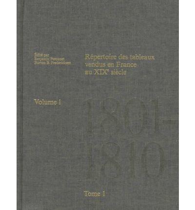 Répertoire Des Tableaux Vendus En France Au XIXe Siècle