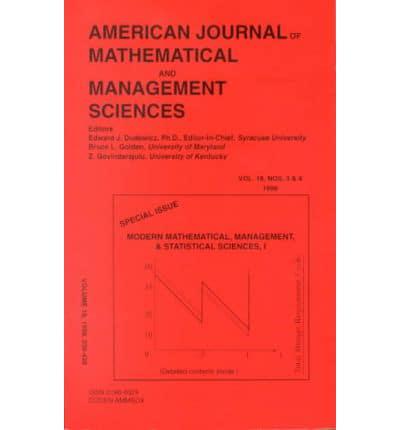 Modern Mathematical, Management, and Statistical Sciences, I