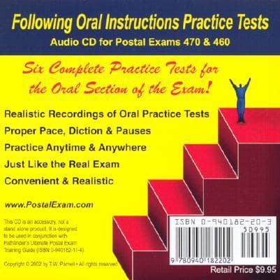 Following Oral Instructions Practice Tests Audio Cd for Postal Exams 470 & 460