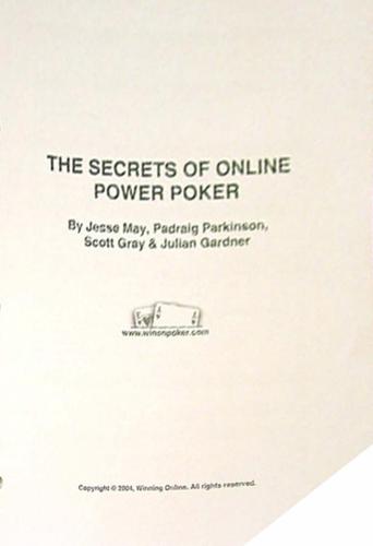 The Secrets of Online Power Poker