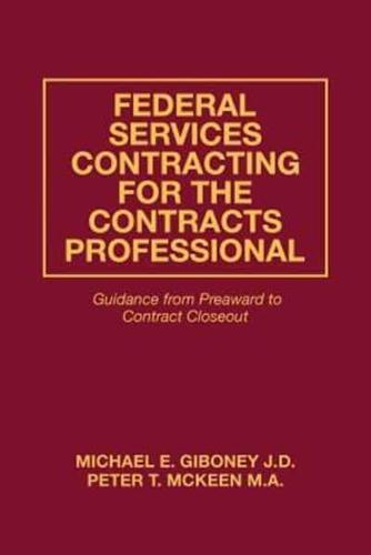 Federal Services Contracting for the Contracts Professional