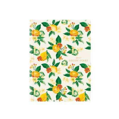2017 Recipe Diary 'Citrus Design': A5 Week-to-View Kitchen & Home Diary Wit