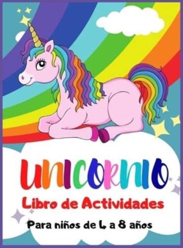 Unicornio Libro De Actividades Para Niños De 4 a 8 Años