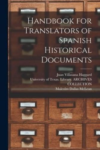 Handbook for Translators of Spanish Historical Documents