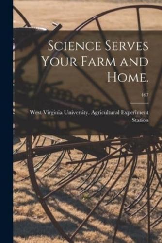 Science Serves Your Farm and Home.; 467