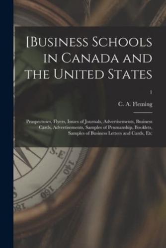 [Business Schools in Canada and the United States
