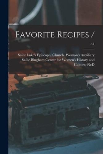Favorite Recipes /; C.1