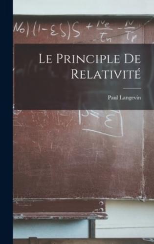 Le Principle De Relativité