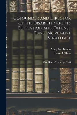 Cofounder and Director of the Disability Rights Education and Defense Fund, Movement Strategist