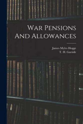 War Pensions And Allowances