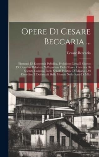 Opere Di Cesare Beccaria ...