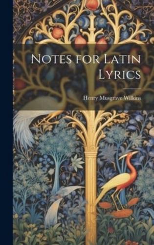 Notes for Latin Lyrics