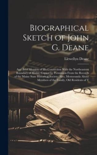 Biographical Sketch of John G. Deane
