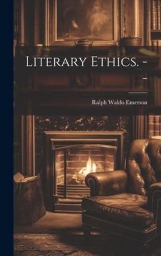 Literary Ethics. --