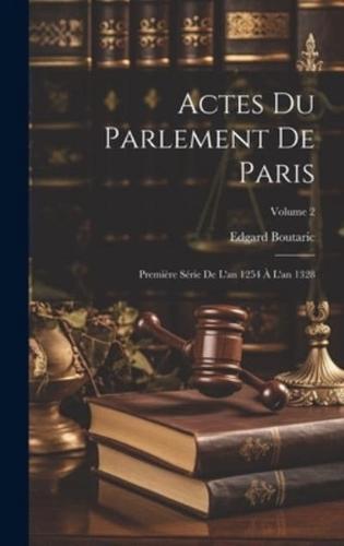 Actes Du Parlement De Paris