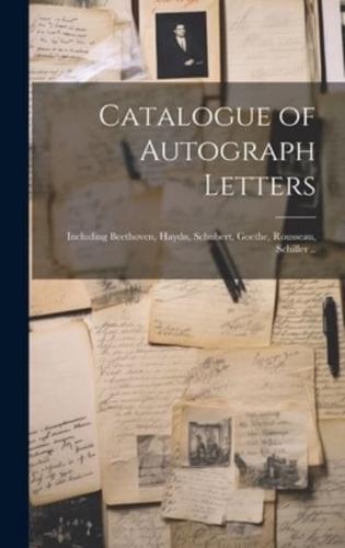 Catalogue of Autograph Letters