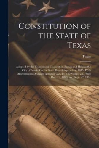 Constitution of the State of Texas
