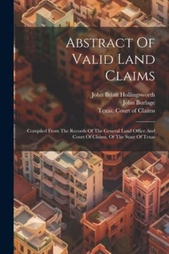 Abstract Of Valid Land Claims