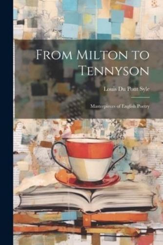 From Milton to Tennyson