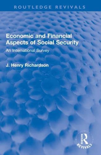 Economic and Financial Aspects of Social Security