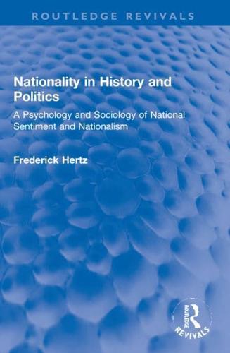 Nationality in History and Politics