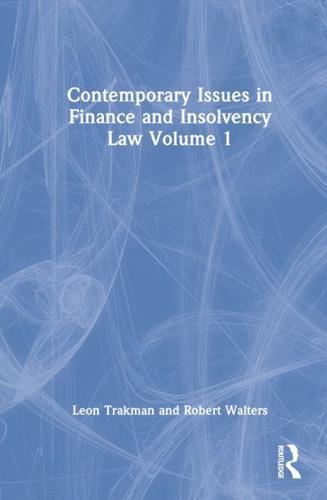 Contemporary Issues in Finance and Insolvency Law. Volume 1