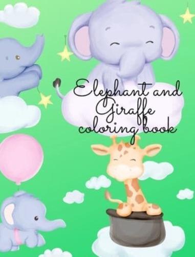 Elephant and Giraffe coloring book