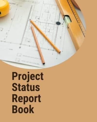 Project Status Report Book - Gold Yellow Brown Gray Pastel -  Abstract Modern Contemporary Minimalistic Unique Design