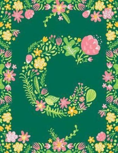 Floral Initial C Monogram Journal