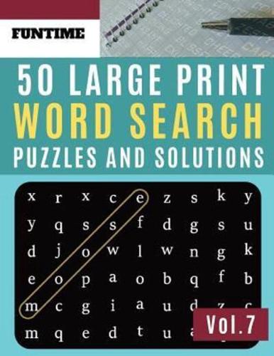 50 Large Print Word Search Puzzles and Solutions