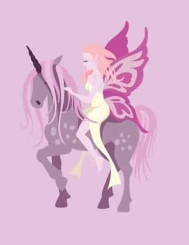Fairy Riding A Unicorn Health Journal Planner One Year Log Book