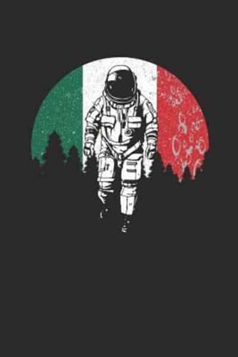 Mexico Flag - Astronaut Moon