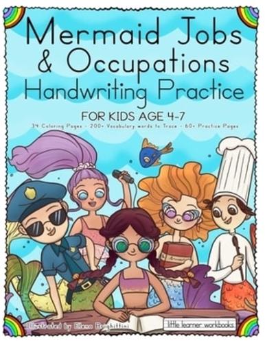 Mermaid Jobs & Occupations - Handwriting Practice for Kids Age 4-7