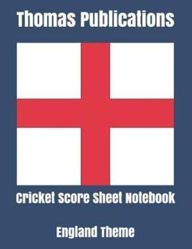 Cricket Score Sheet Notebook
