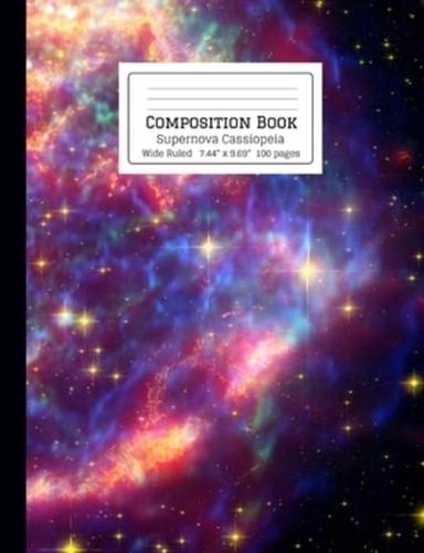 Composition Book Supernova Cassiopeia Wide Ruled