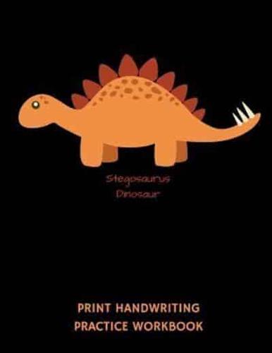 Stegosaurus Dinosaur Print Handwriting Practice Workbook