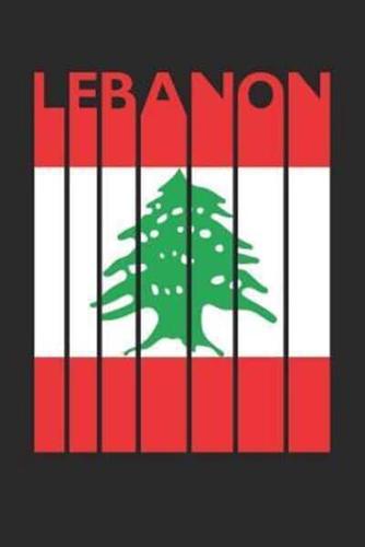 Vintage Lebanon Notebook - Retro Lebanon Planner - Lebanese Flag Diary - Lebanon Travel Journal