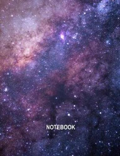 Notebook. Galaxy Cover. Composition Notebook. College Ruled. 8.5 X 11. 120 Pages.