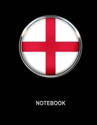 Notebook. England Flag Cover. Composition Notebook. College Ruled. 8.5 X 11. 120 Pages.