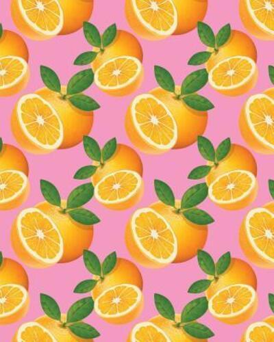 Composition Notebook Orange Fruit Pattern Pink