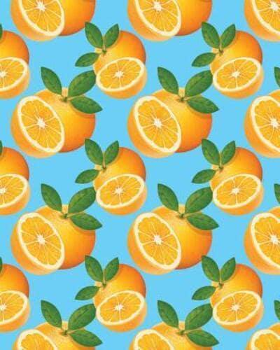 Composition Notebook Orange Fruit Pattern Blue