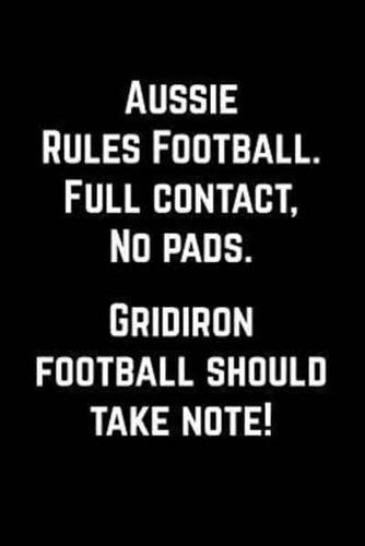 Gift Notebook for Australian Football Players, Medium Ruled Journal - Aussie Rules