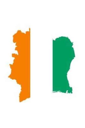 The Flag of Cote d'Ivoire Overlaid on The Map of the African Nation Journal