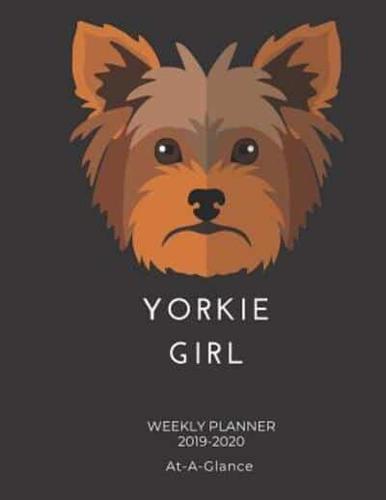 Yorkie Girl Weekly Planner Academic Year 2019-2020 At-A-Glance
