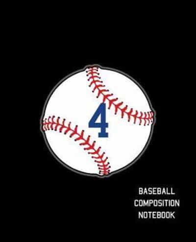 4 Baseball Composition Notebook