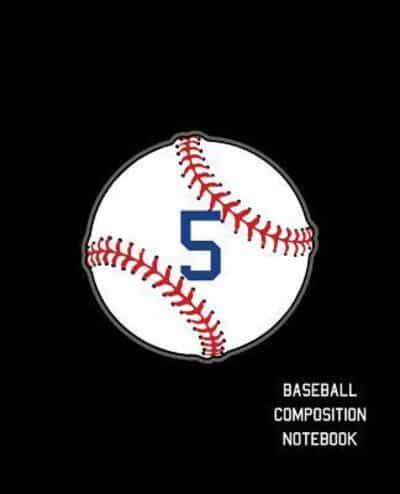 5 Baseball Composition Notebook