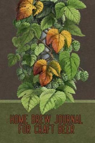 Home Brew Journal For Craft Beer