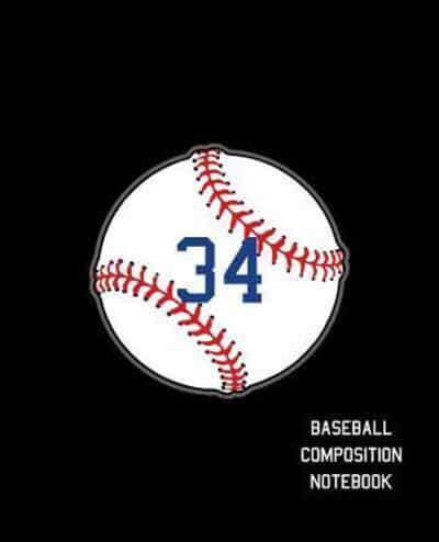 34 Baseball Composition Notebook