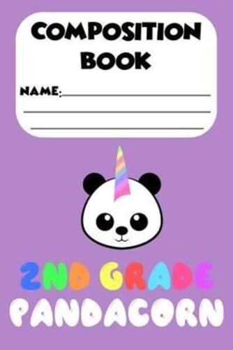 Composition Book 2nd Grade Pandacorn